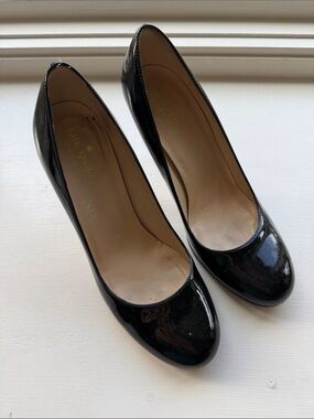 kate spade Black Patent Leather Round-Toe Pumps